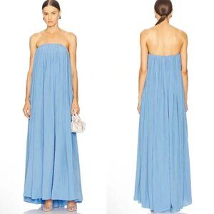 NEW A.L.C. Wynn Gown in Coastal Blue Strapless Flowy Maxi Dress, Size 4